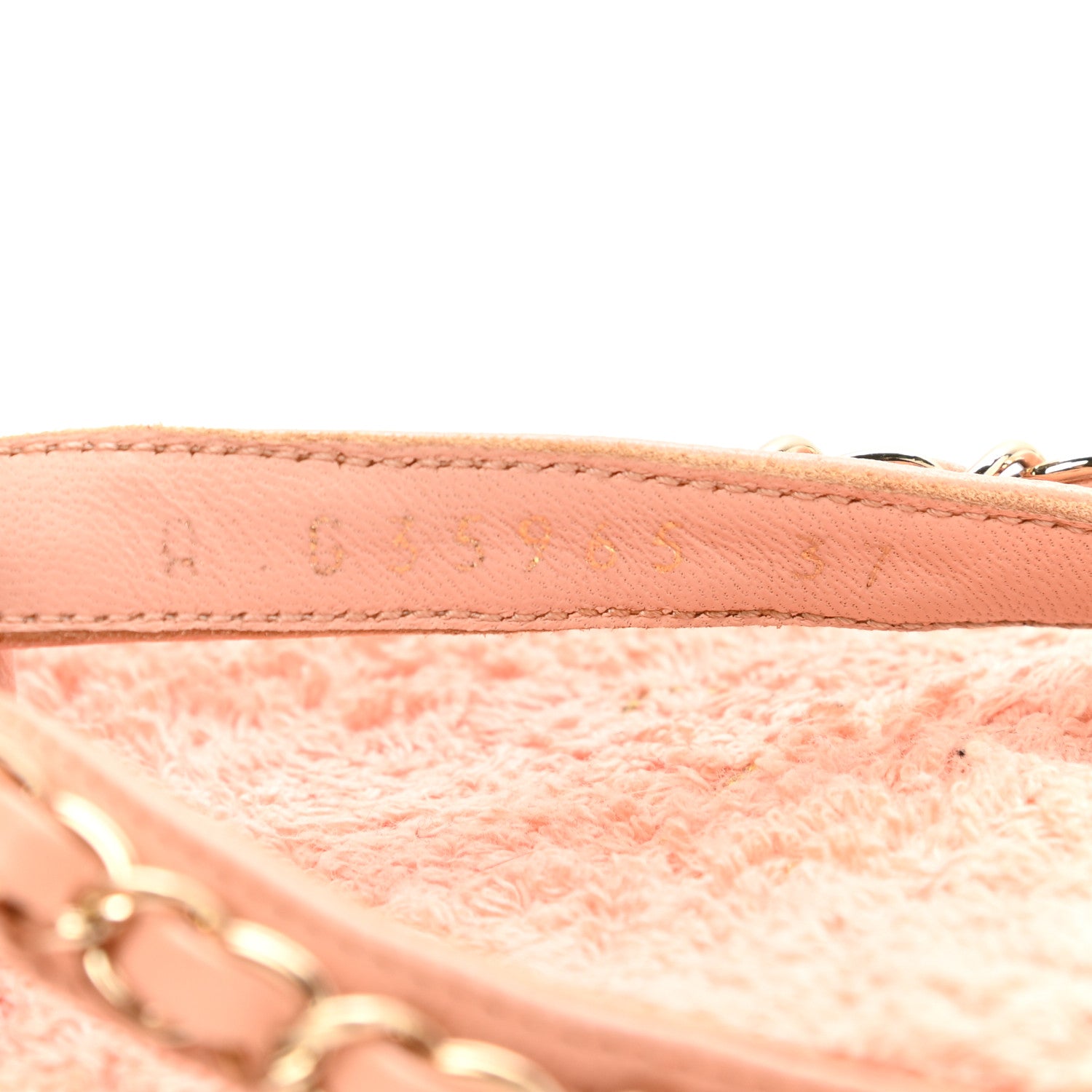 Chanel Calfskin CC Chain Thong Sandals 37 Pink 8 of 10