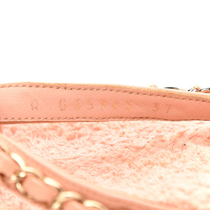 Chanel Calfskin CC Chain Thong Sandals 37 Pink 8 of 10