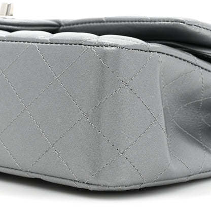 Chanel Metallic Lambskin Quilted Medium Double Flap Silver 10 of 12
