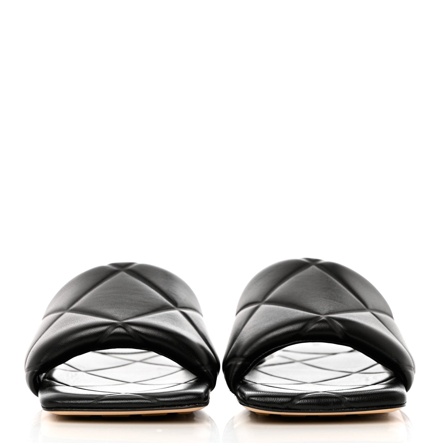 Bottega Veneta Nappa Quilted Rubber Lido Flat Sandals 39.5 Black 2 of 9