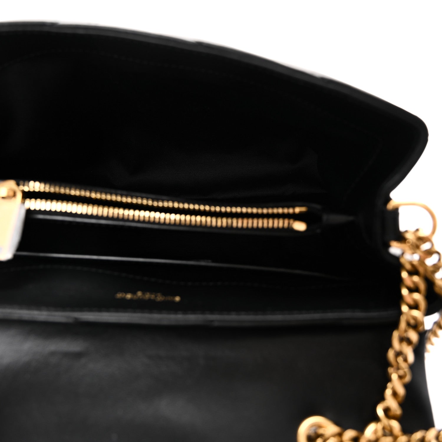 Saint Laurent Calfskin Y Quilted Monogram Small Loulou Chain Satchel Black 5 of 11
