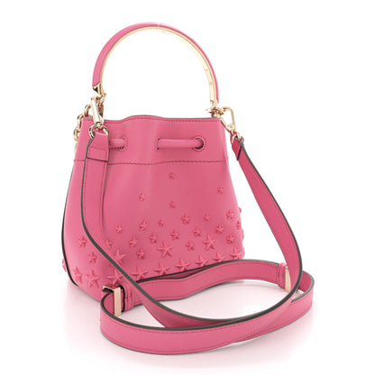 Jimmy Choo Calfskin Star Studded Bon Bon Bucket Bag Candy Pink 3 of 12