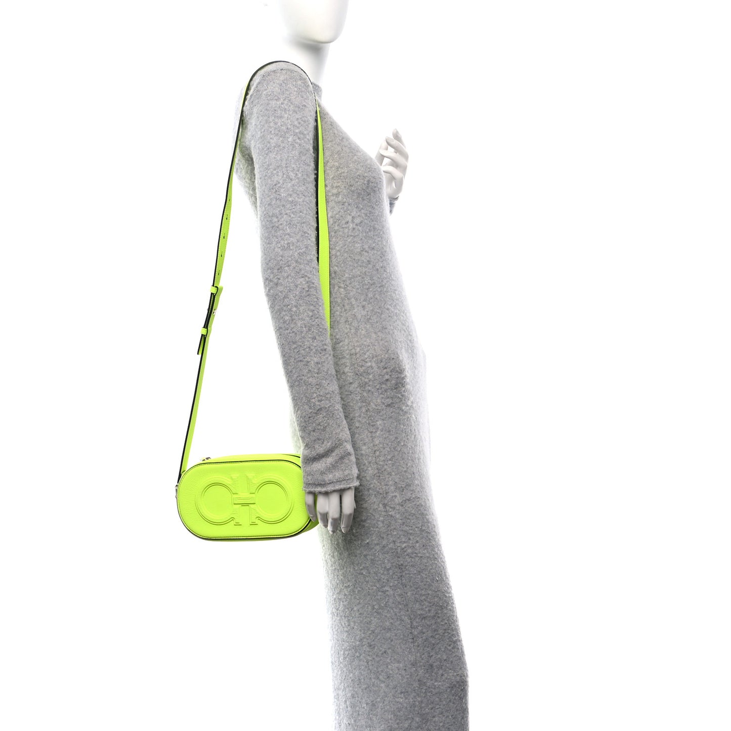 Calfskin Double Gancio Crossbody Bag Tennis