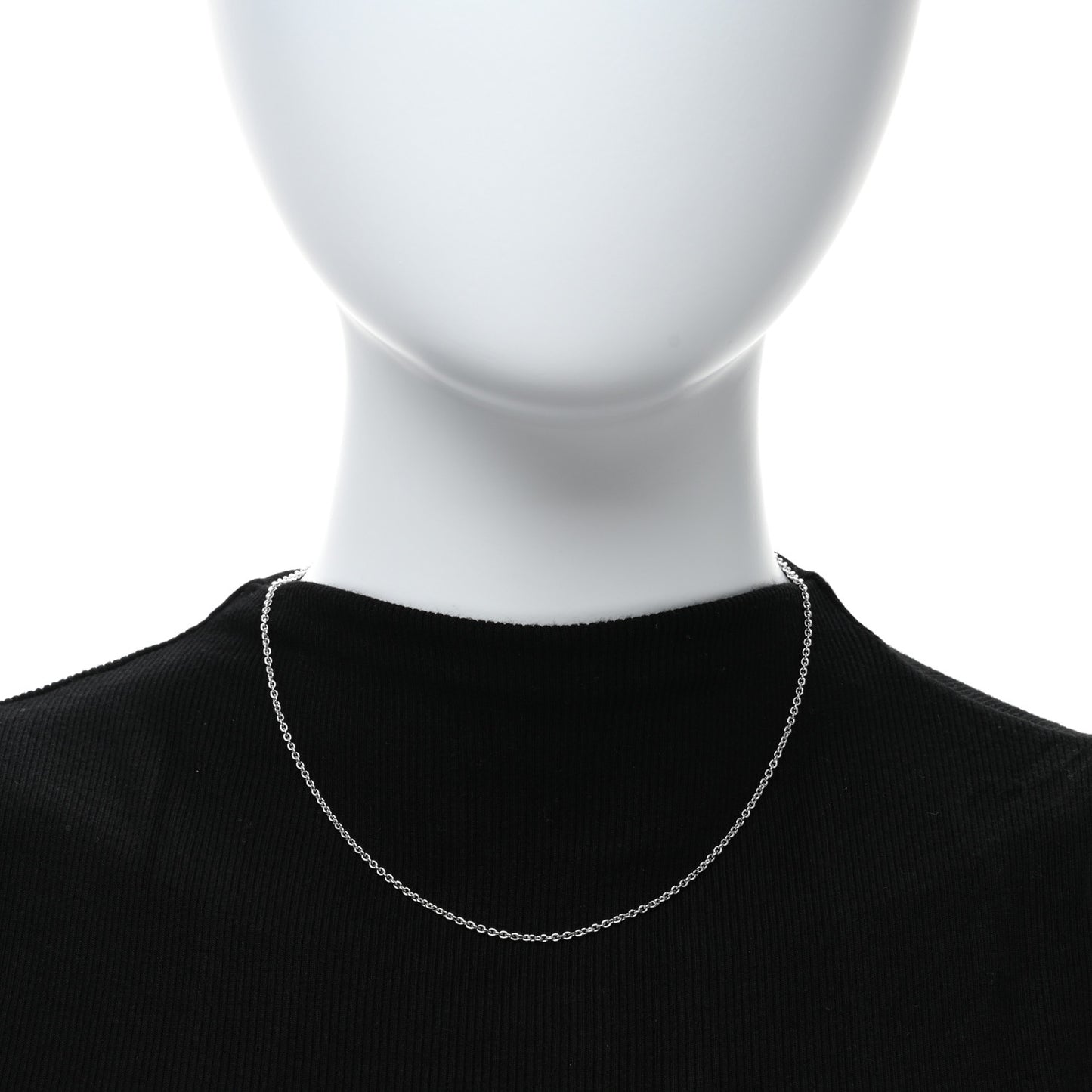 18K White Gold Chain Necklace