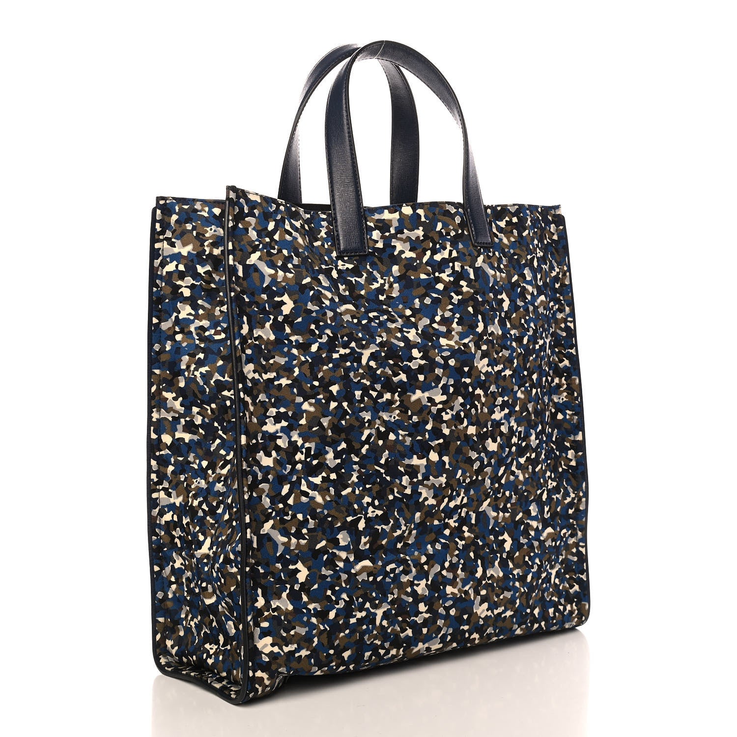 Fendi Nylon Vitello Elite Flamingo Granite Lightning Monster Eyes Vertical Tote Military Lavagna Multicolor 3 of 10