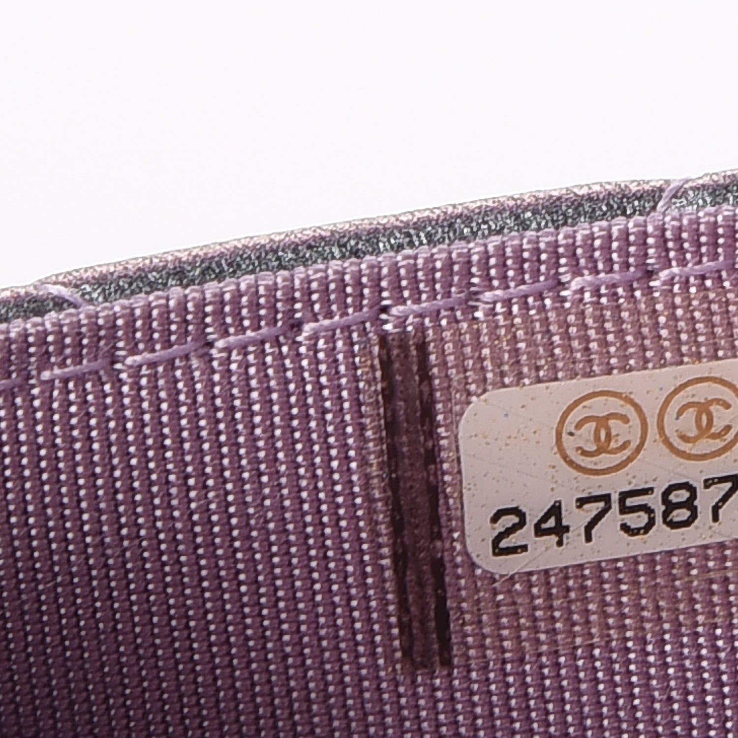 Chanel Iridescent Lambskin Quilted Reissue Flap Card Holder Light Purple 7 of 12