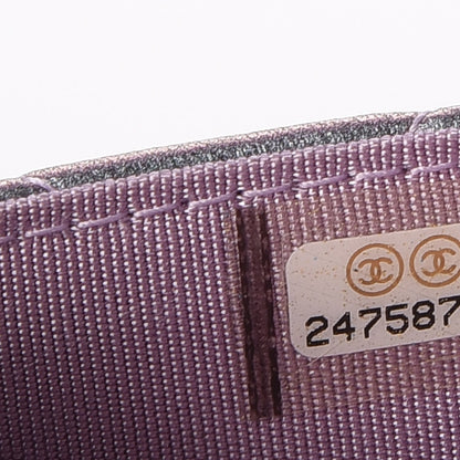 Chanel Iridescent Lambskin Quilted Reissue Flap Card Holder Light Purple 7 of 12