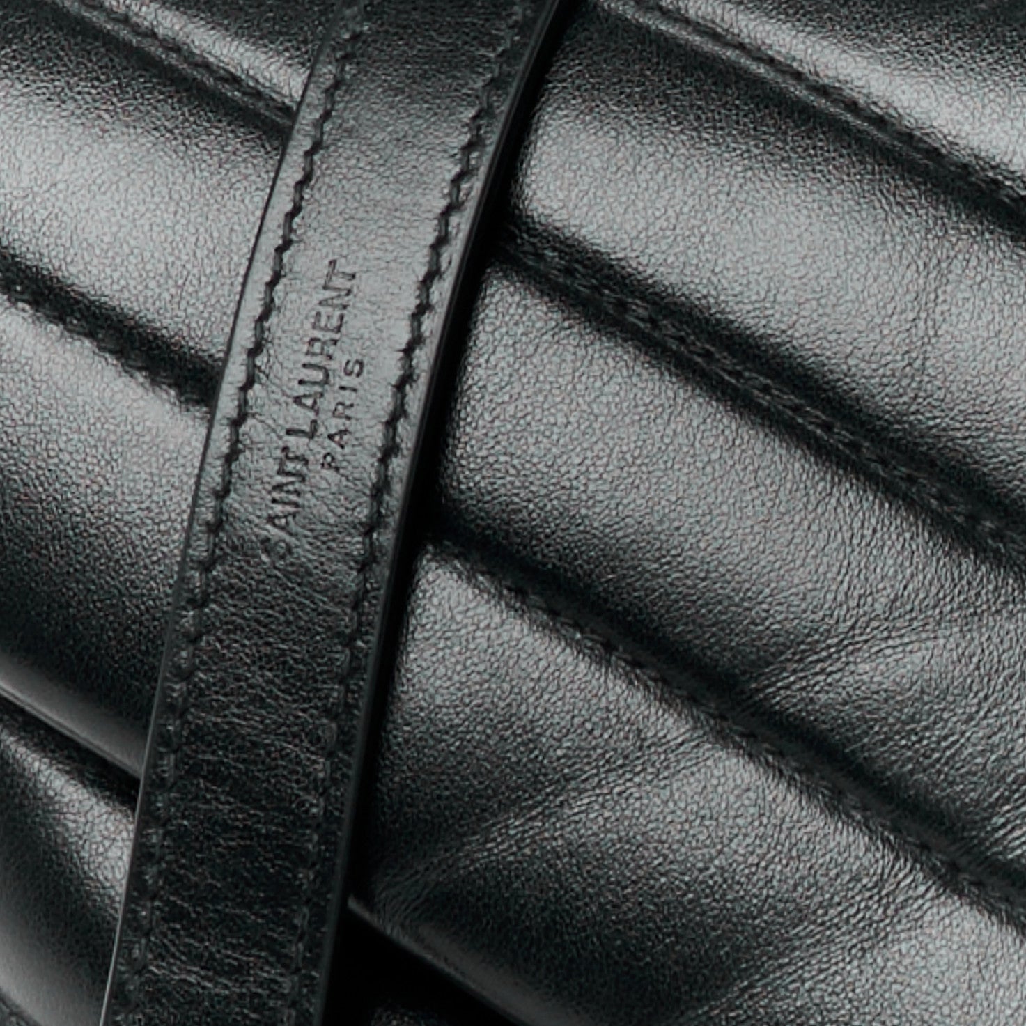 Saint Laurent SAINT LAURENT Calfskin Y Quilted Monogram Medium Loulou Chain Satchel Black 9 of 11