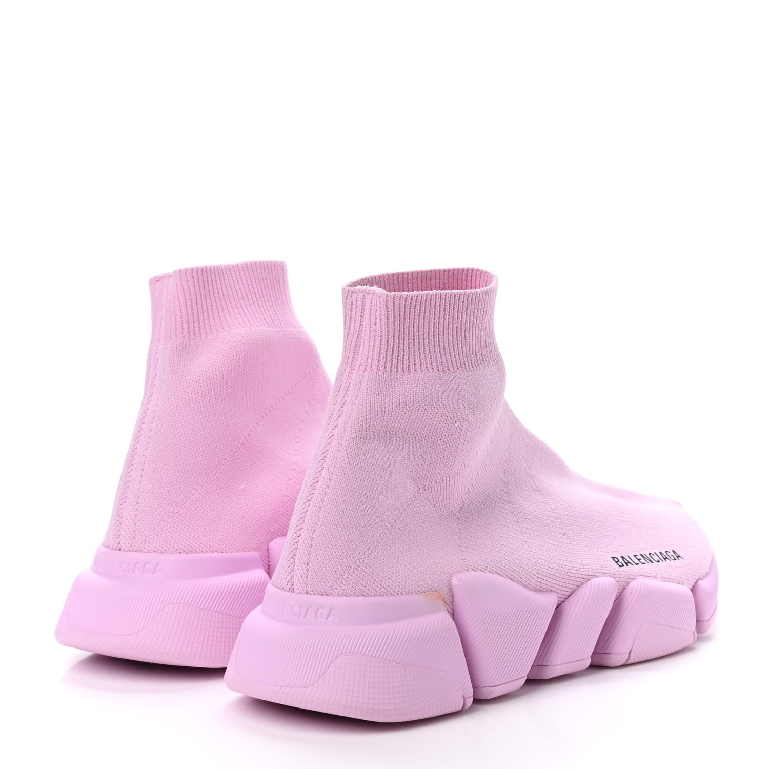 Balenciaga Technical 3D Recycled Knit Womens Speed 2.0 Sneakers 38 Monocolor Light Pink 3 of 5