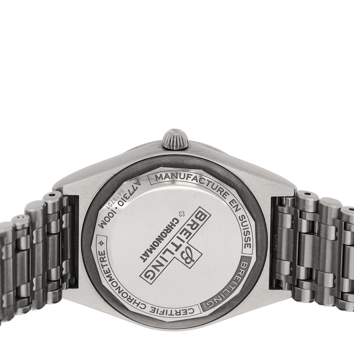 Breitling Stainless Steel Diamond Bezel 32mm Chronomat Quartz Watch Silver A77310591A1A1 4 of 4