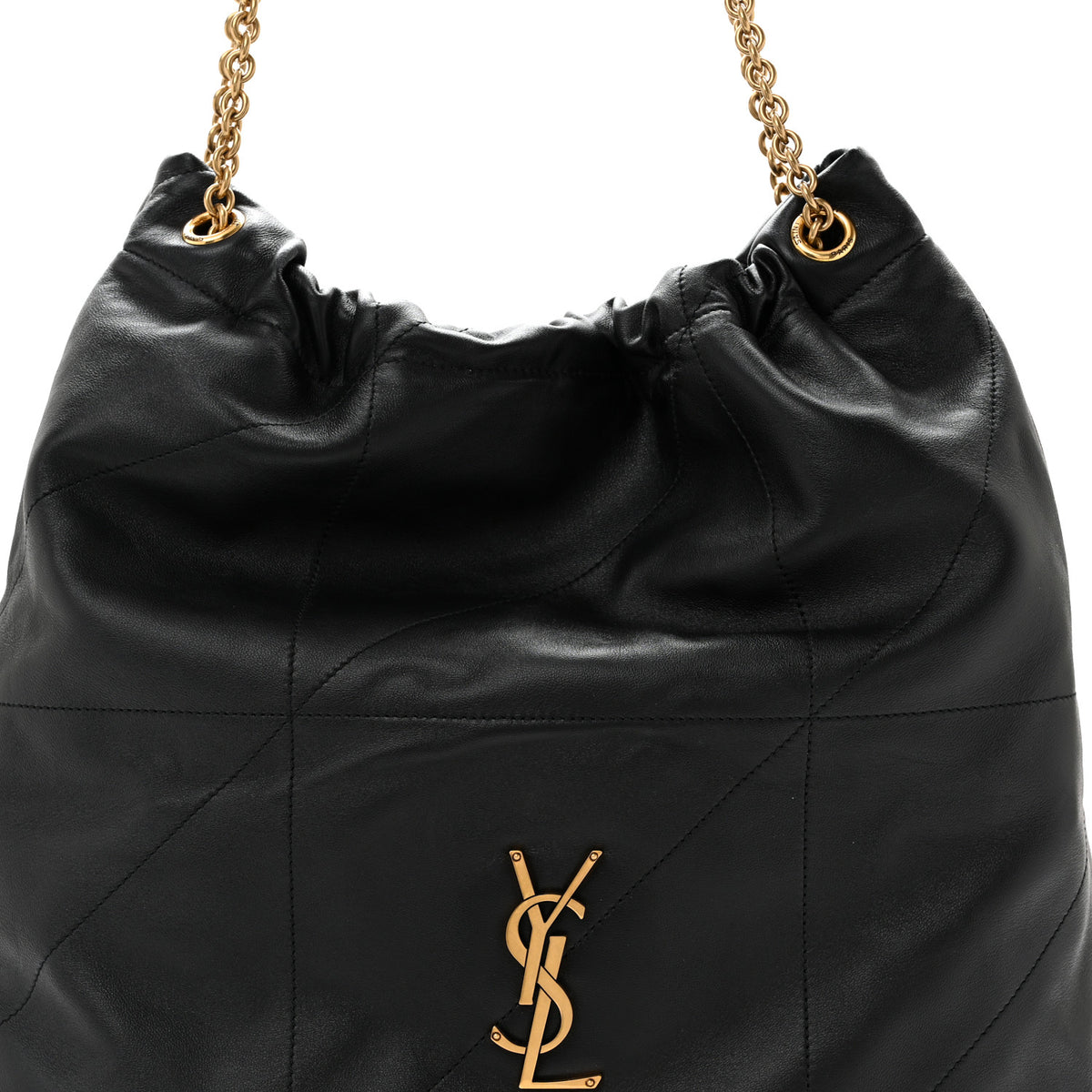 Lambskin Matelasse Monogram Large Jamie 4.3 Pochon Black