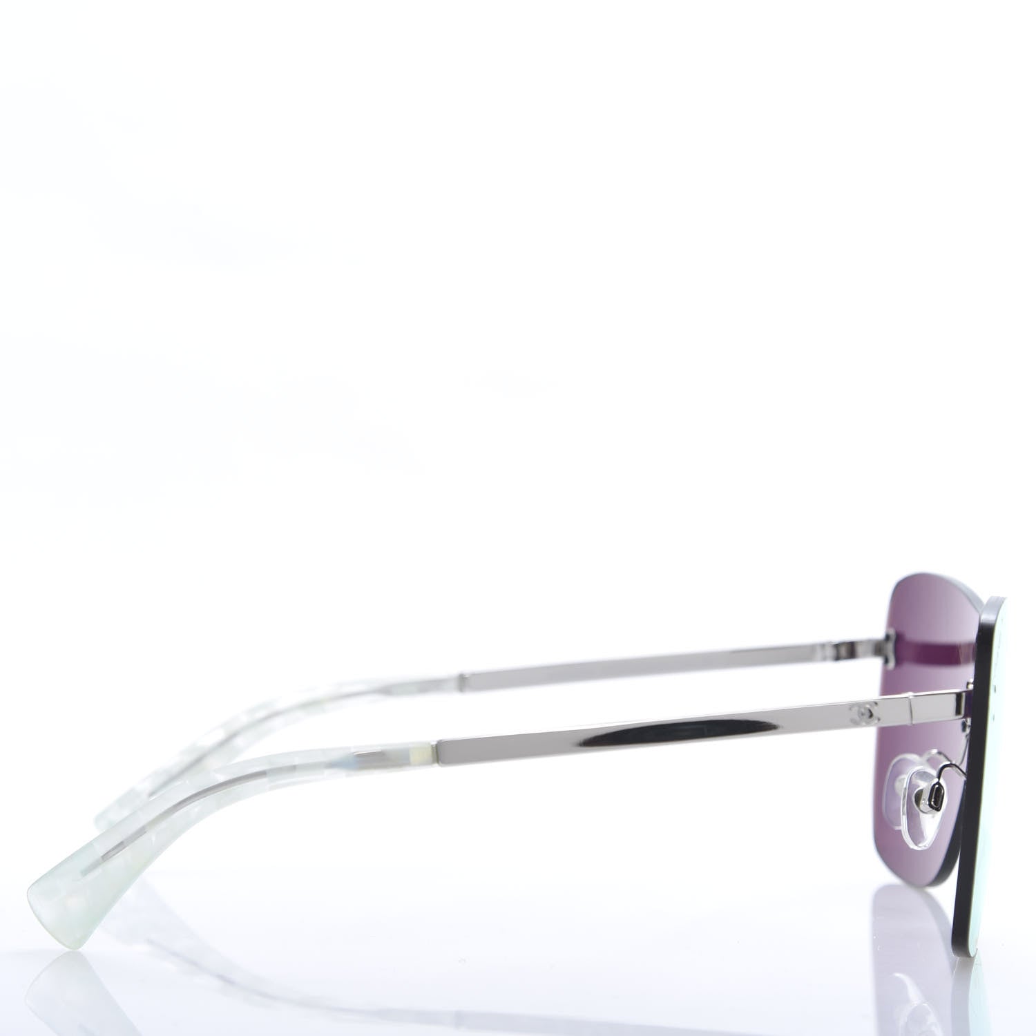 Chanel Shield Runway Sunglasses 4215 Silver Red 3 of 6