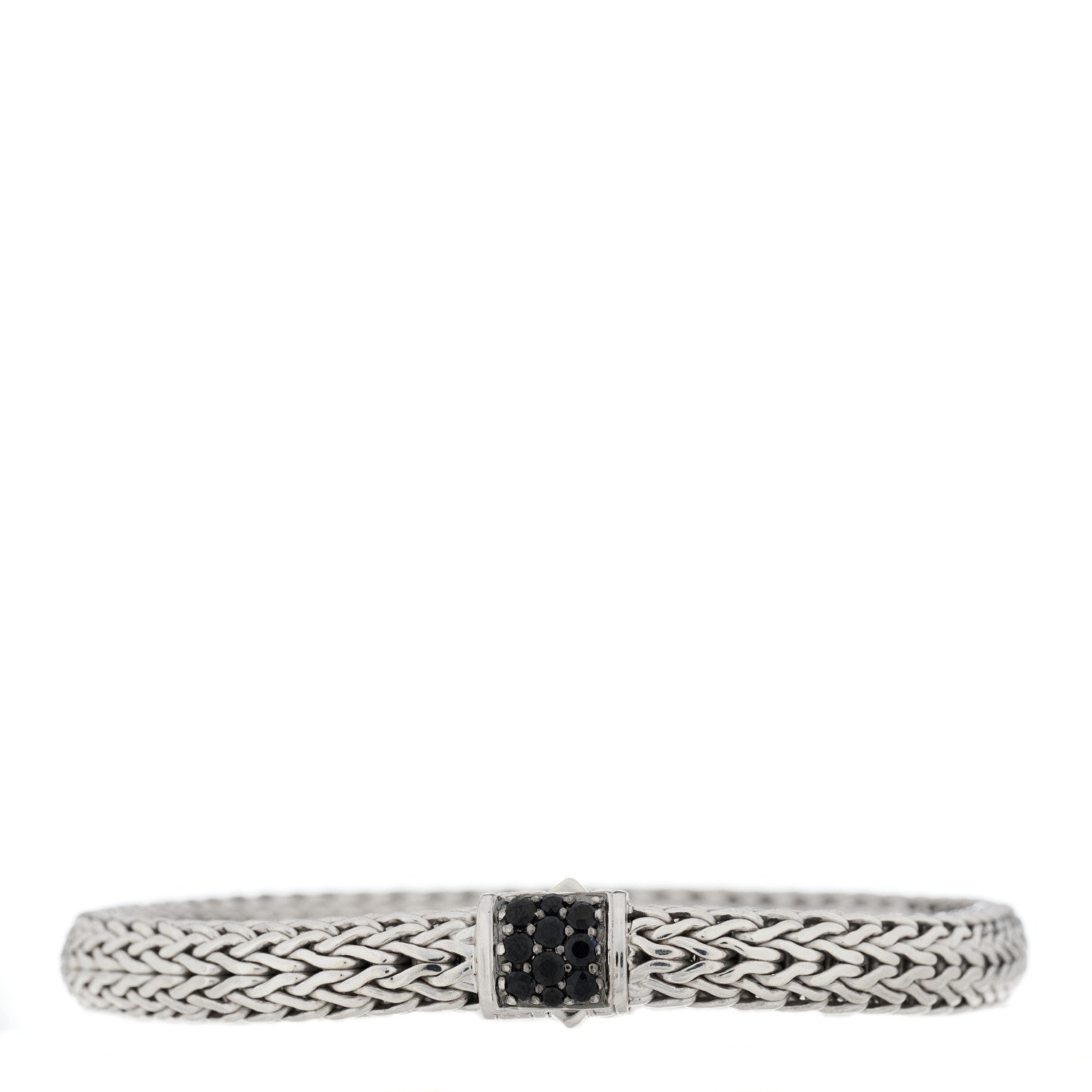 John Hardy Sterling Silver Black Sapphire 5mm Classic Chain Bracelet 1 of 4