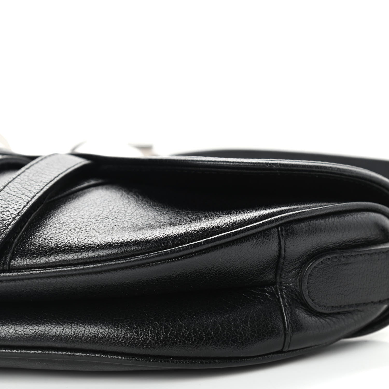 Christian Dior Calfskin Saddle Bag Black 9 of 10