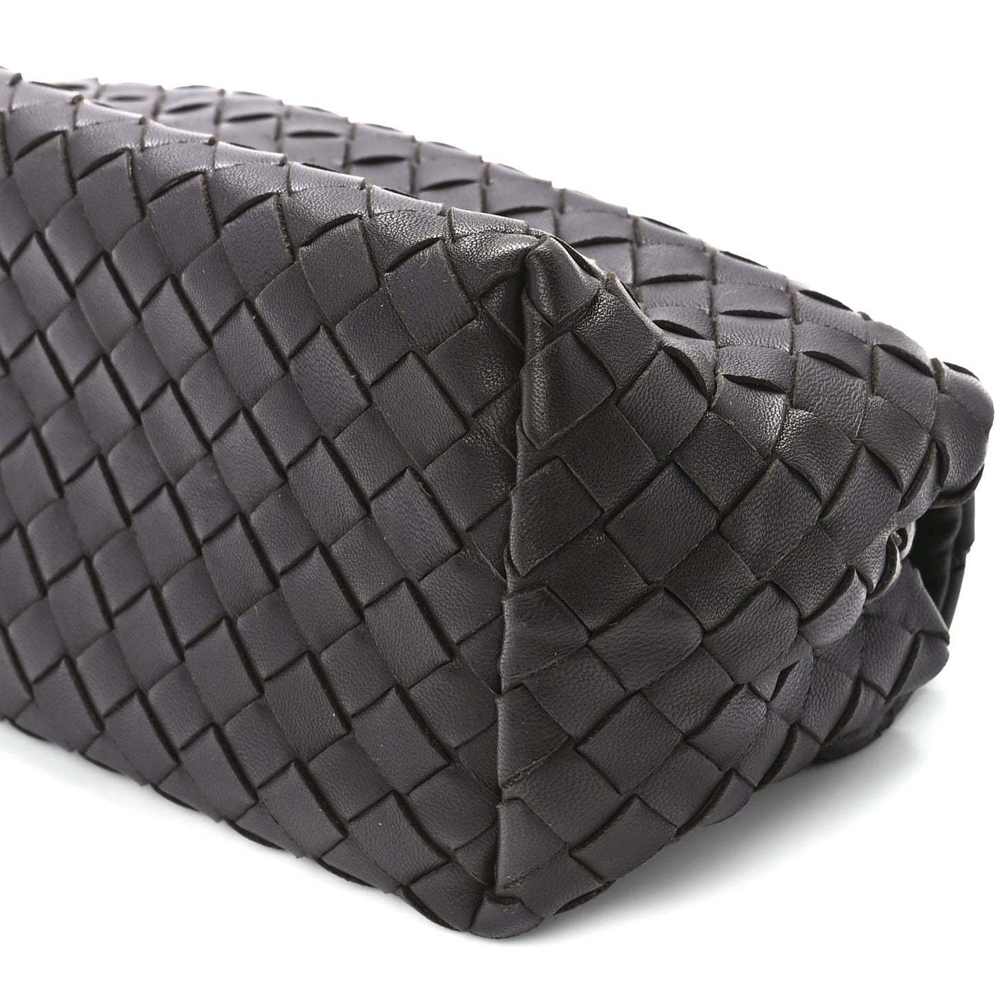 Nappa Intrecciato Flap Clutch Ebano