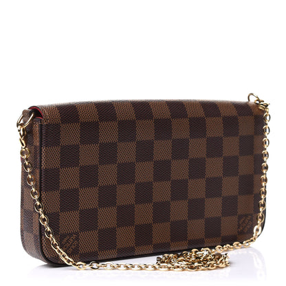 Louis Vuitton Damier Ebene Pochette Felicie Chain Wallet 4 of 7