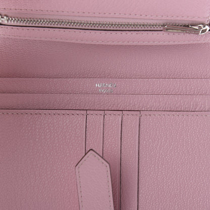 Hermes Chevre Mysore Bearn Compact Wallet Rose Sakura 6 of 7