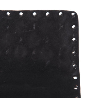 Valentino Garavani Craquele Nappa Medium Rockstud Spike Shoulder Bag Black 8 of 9