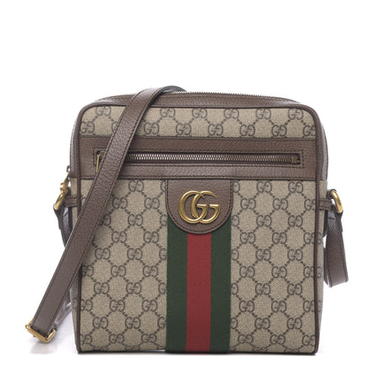 Gucci GG Supreme Monogram Web Small Ophidia Messenger Bag Brown 1 of 13