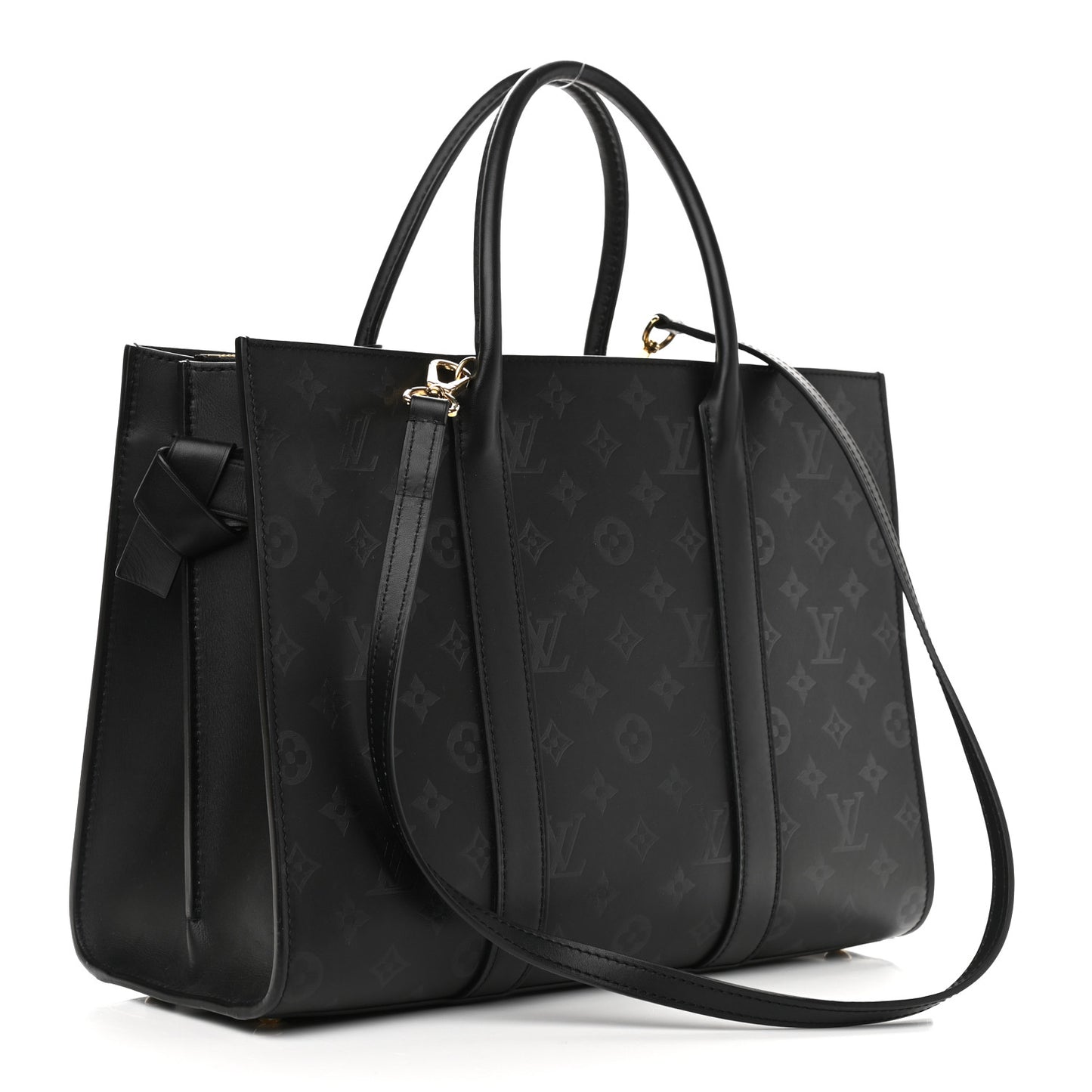 Monogram Cuir Plume Very Tote GM Black