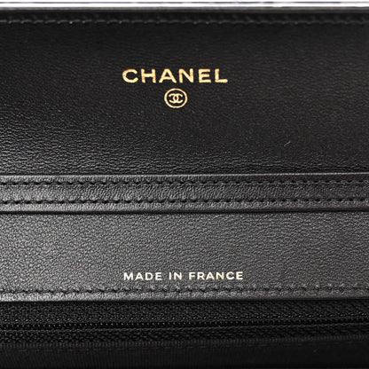 Chanel Lambskin Quilted Timeless CC Wallet On Chain WOC Black 7 of 13