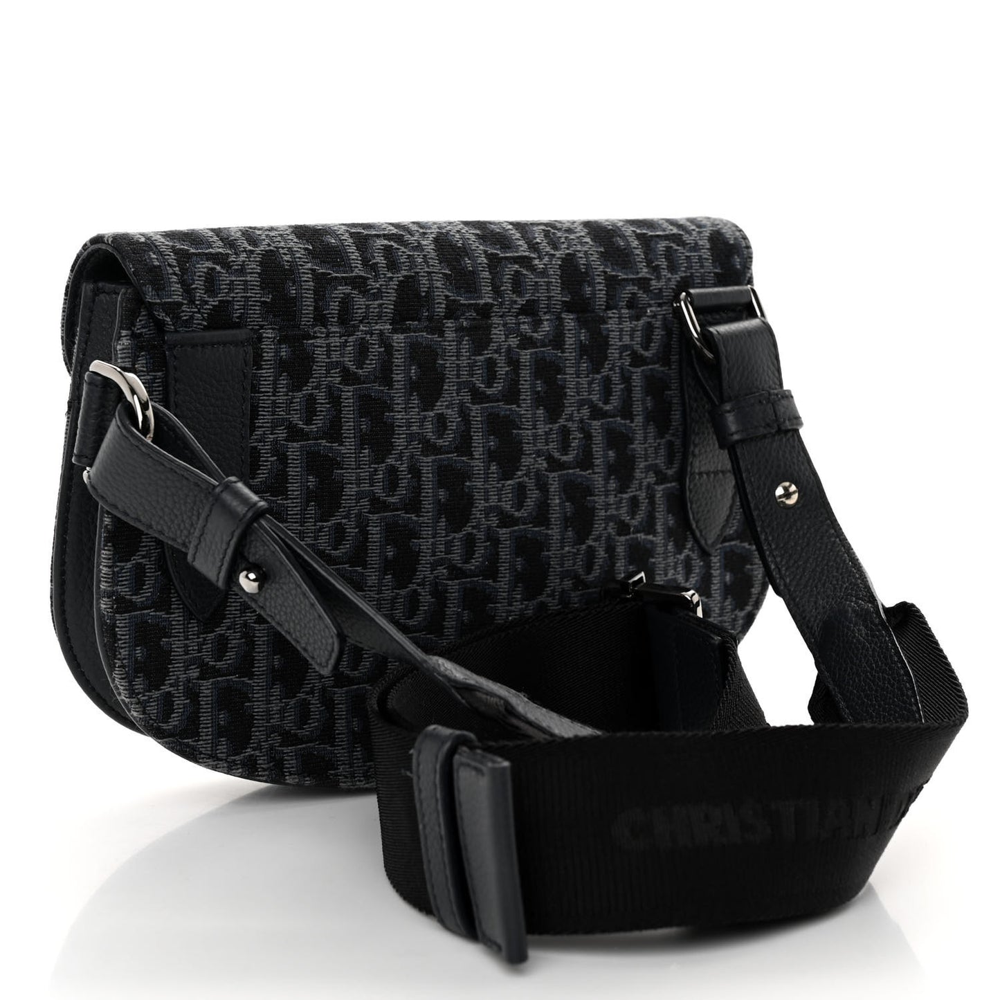 Oblique Saddle Messenger Pouch Blue Black