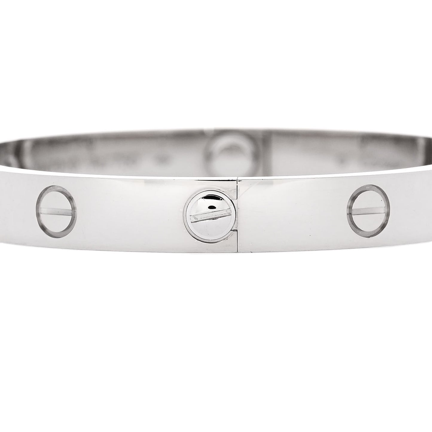 18K White Gold 4 Diamond LOVE Bracelet 16