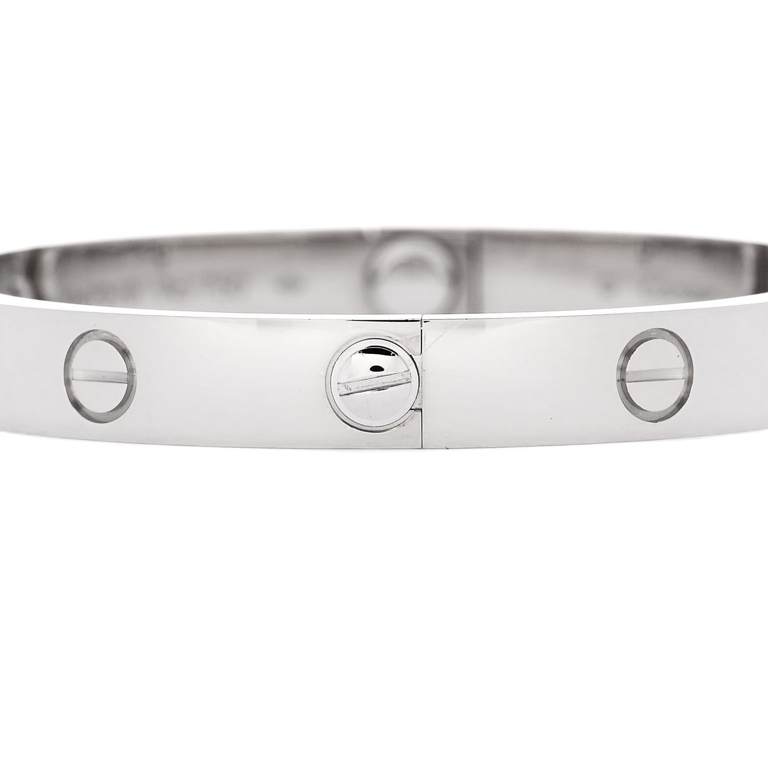 Cartier 18K White Gold 4 Diamond LOVE Bracelet 16 4 of 9