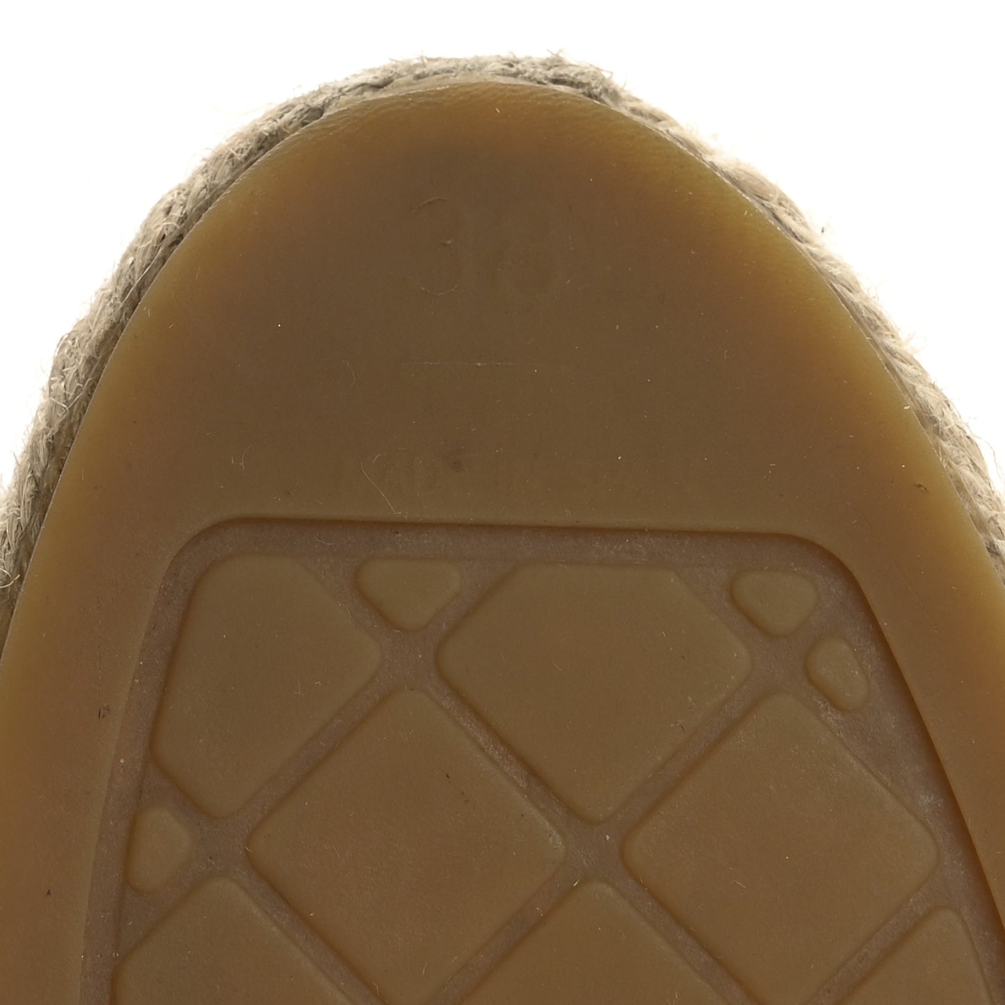 Lambskin CC Espadrilles 38 Beige Black