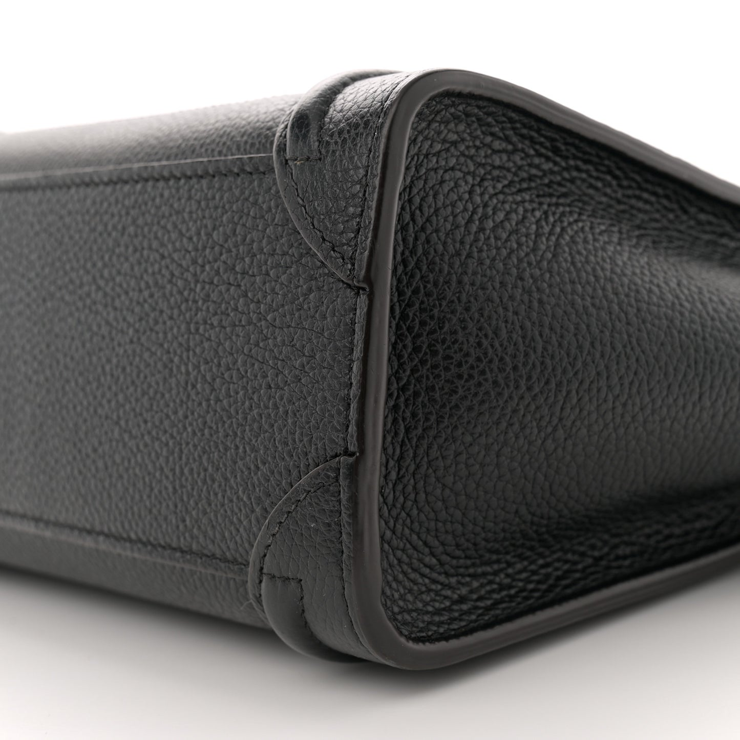 Drummed Calfskin Nano Luggage Black