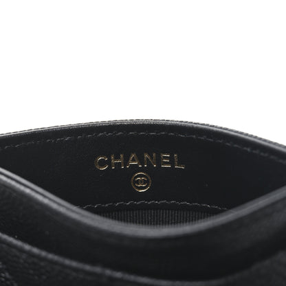 Chanel Shiny Caviar Quilted Strass CC Card Holder Black 6 of 9