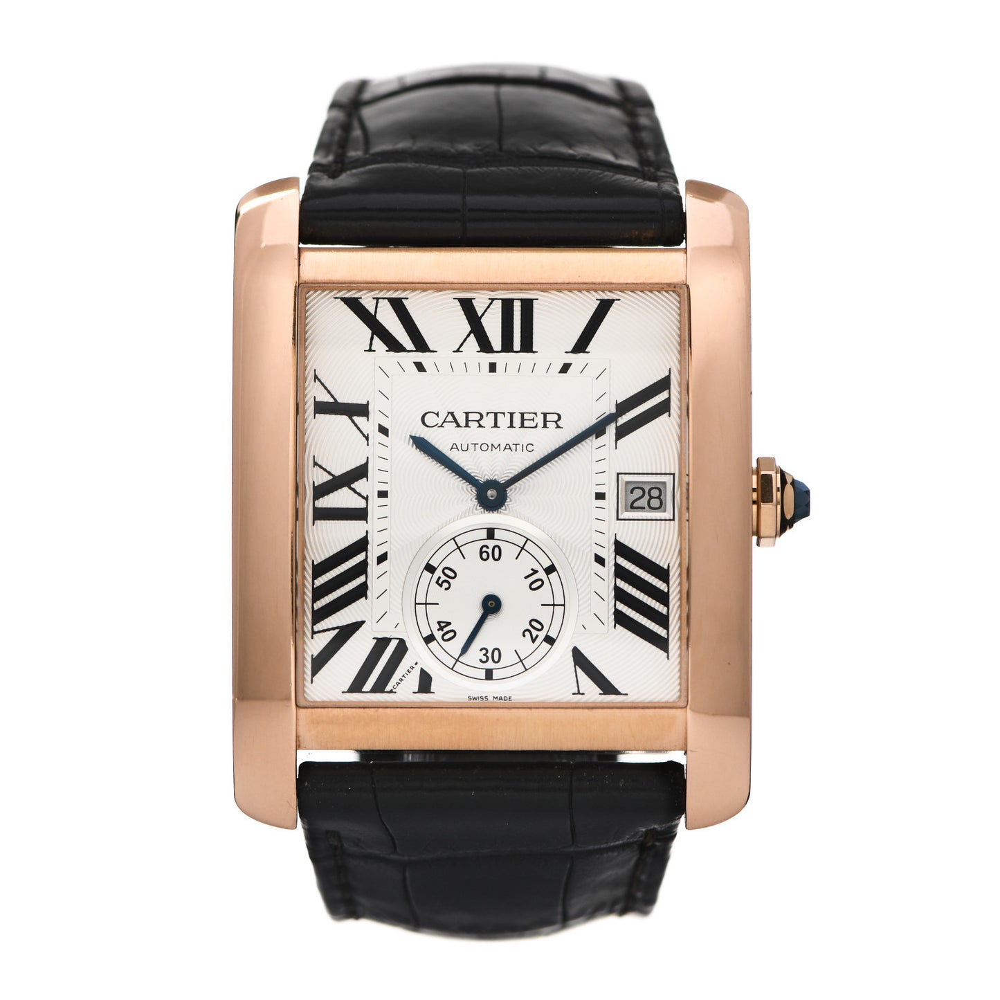 18K PInk Gold Alligator 34mm Tank MC Automatic Watch