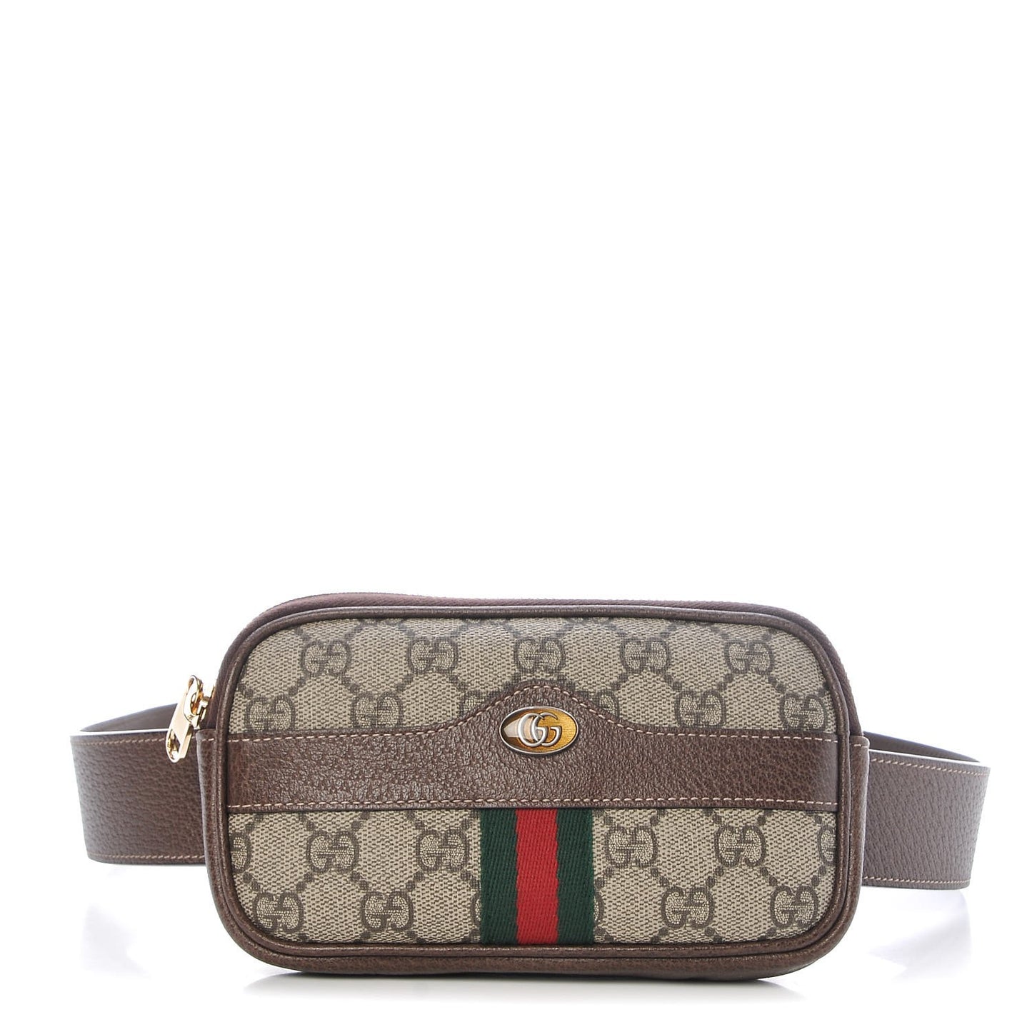 GG Supreme Monogram Ophidia Belted iPhone Case 95 38 Dark Brown