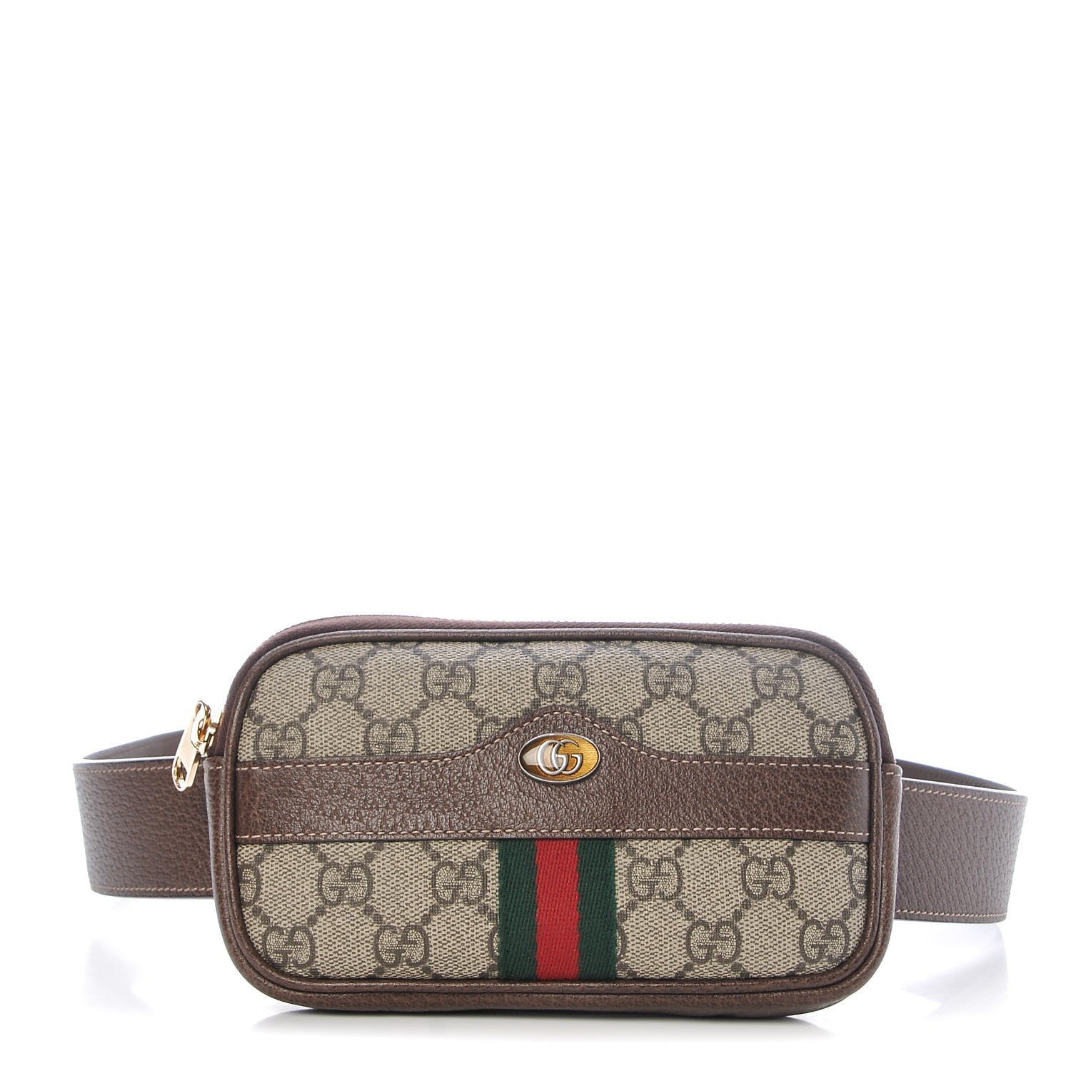 Gucci GG Supreme Monogram Ophidia Belted iPhone Case 95 38 Dark Brown 1 of 9
