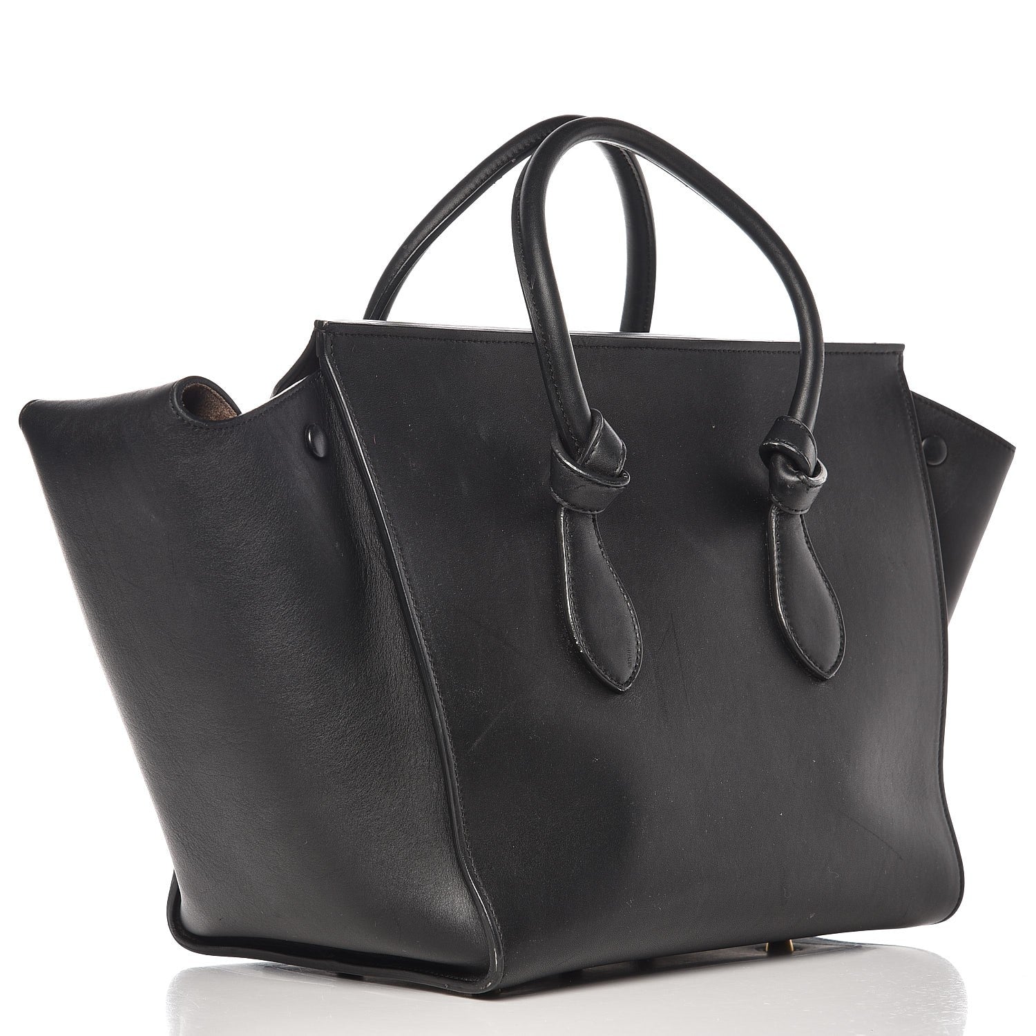 Celine Smooth Calfskin Small Tie Knot Tote Black 3 of 18