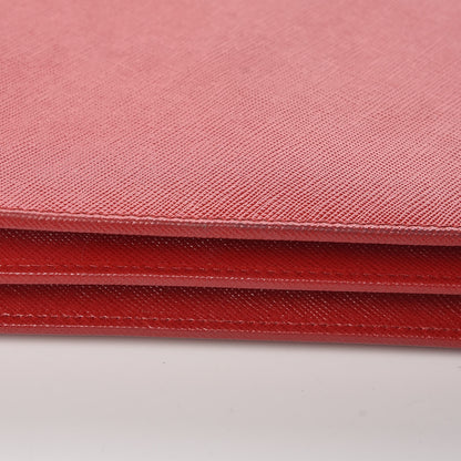 Prada Saffiano Metal Flap Wallet With Strap Fuoco 13 of 20