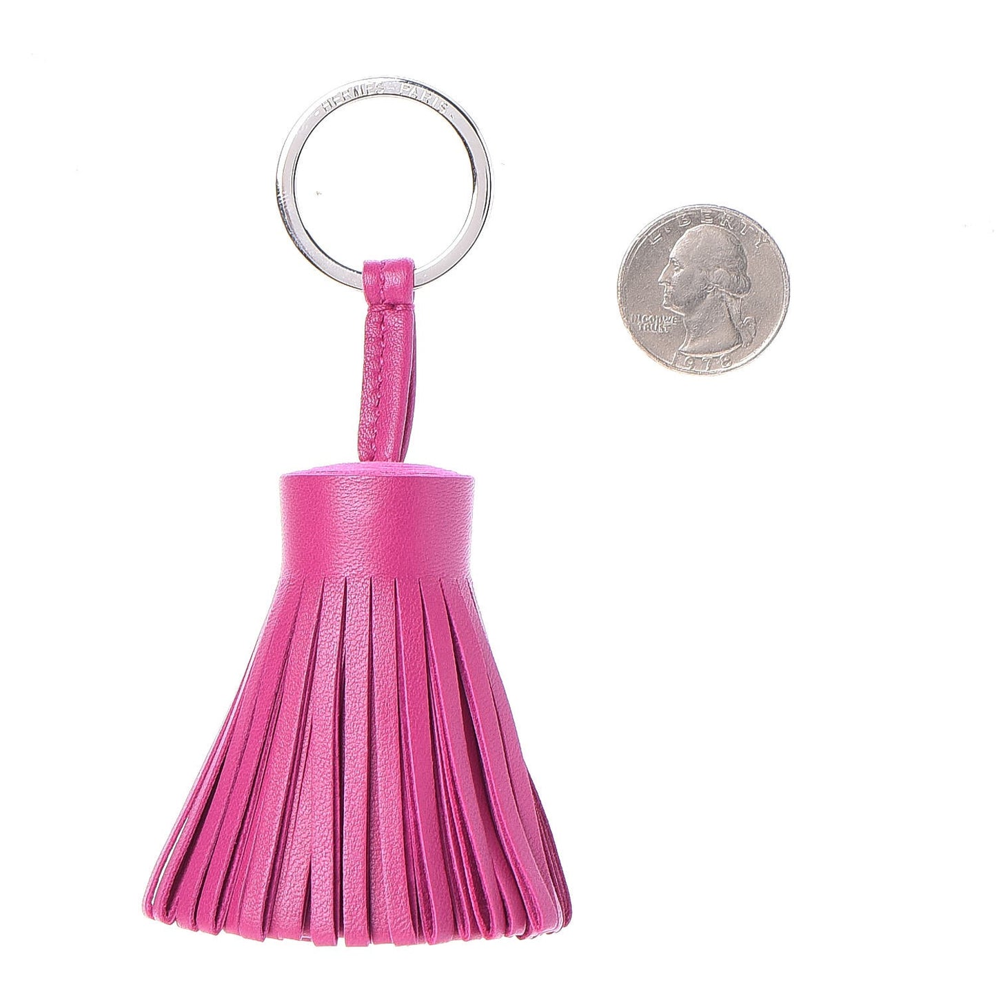 Lambskin Carmen Tassel Key Holder Rose Pourpre