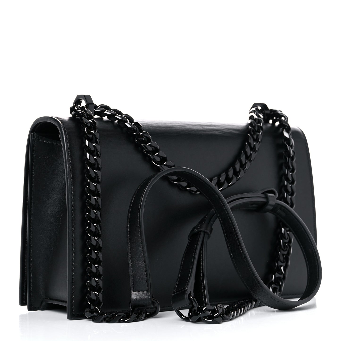 Calfskin Knuckle Shoulder Bag Black