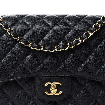 Chanel Caviar Quilted Jumbo Double Flap Black 11 of 11