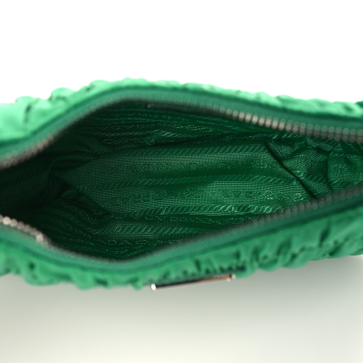 Tessuto Nylon Gaufre Shoulder Bag Menta
