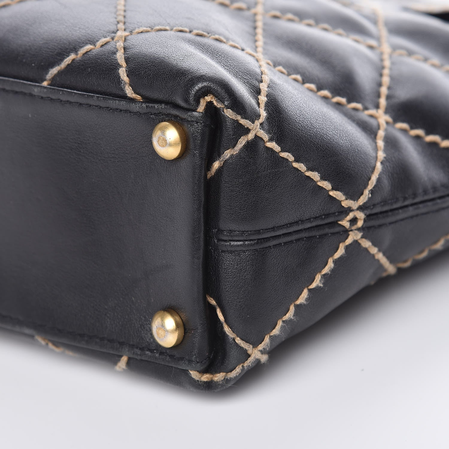Chanel Calfskin Wild Stitch Tote Black 11 of 15