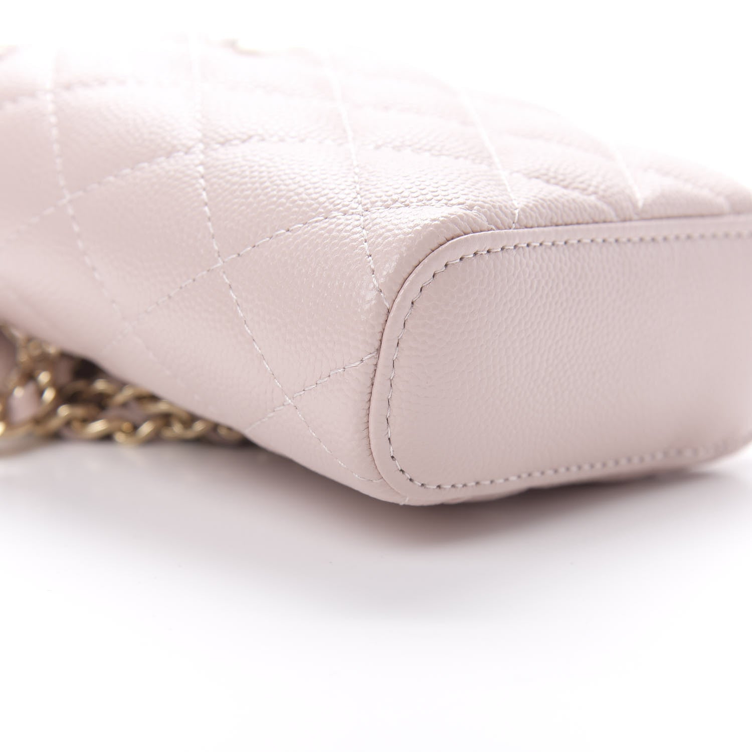 Chanel Caviar Quilted Small Vertical Coco Beauty Vanity Case With Chain Light Pink 9 of 11