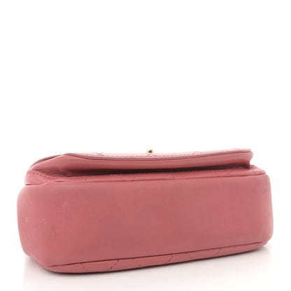 Chanel Calfskin Stitched Small Flap Bag Pink 4 of 11