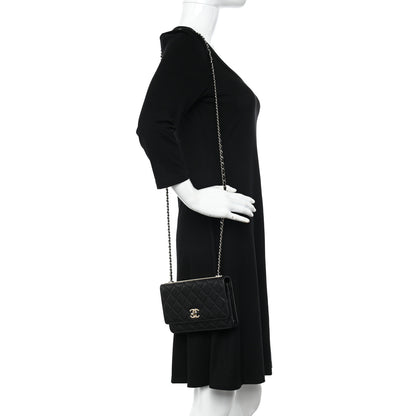 Chanel Lambskin Quilted Trendy CC Wallet On Chain WOC Black 2 of 14