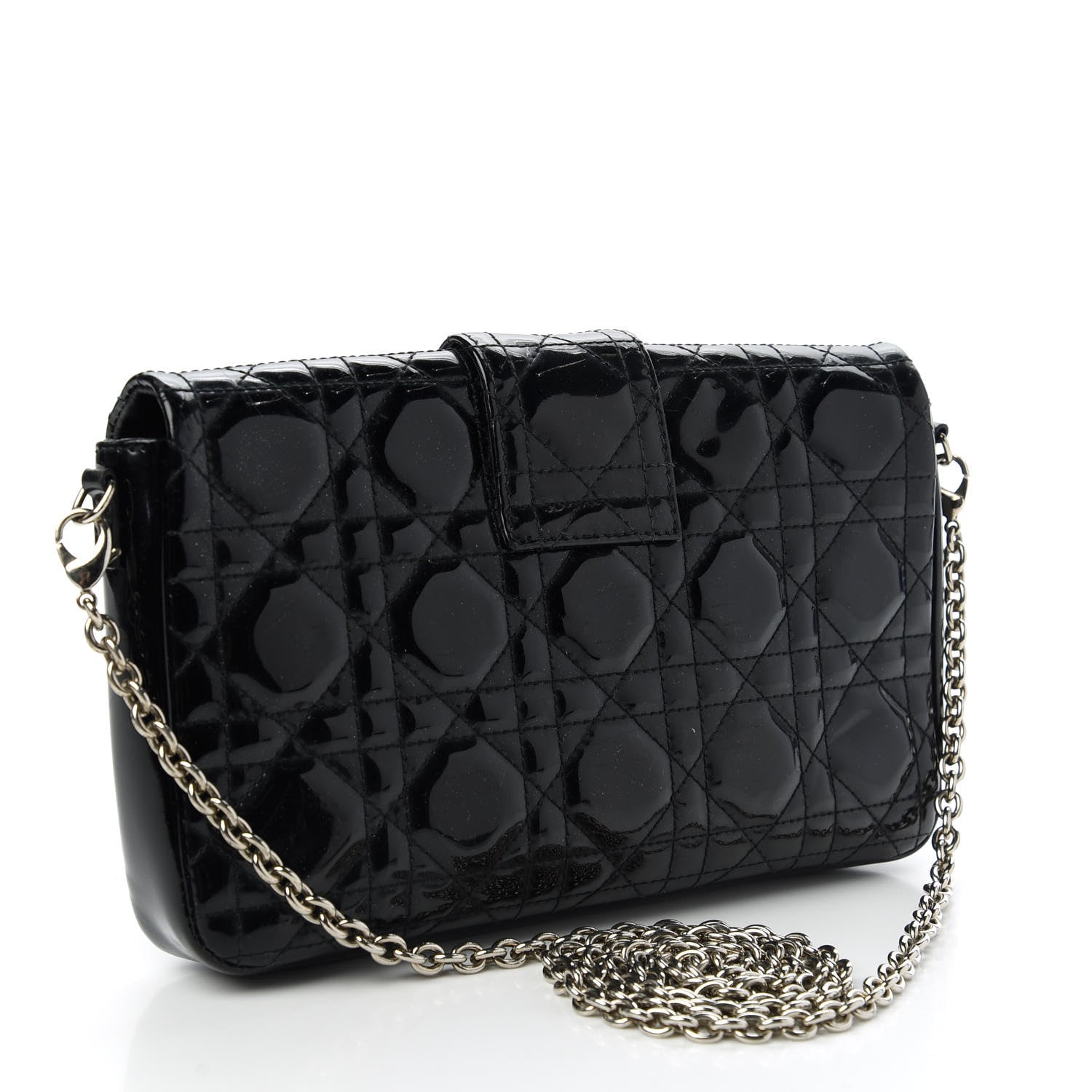 Christian Dior Patent Cannage New Lock Pouch Black 3 of 10
