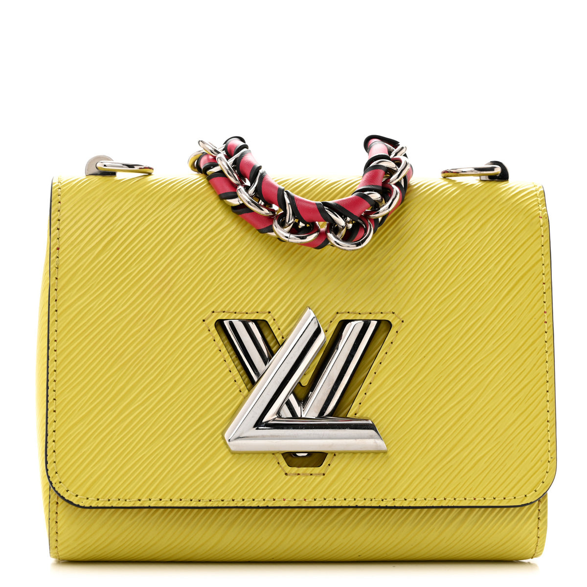 Epi Twist Braided Strap Shoulder Bag PM Vert Acide