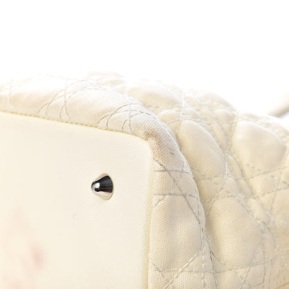 Christian Dior Coated Canvas Cannage Small Panarea Tote White 19 of 23