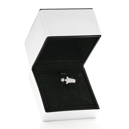 Chanel 18K White Gold Diamond Comete Chevron Ring 53 6.5 6 of 6