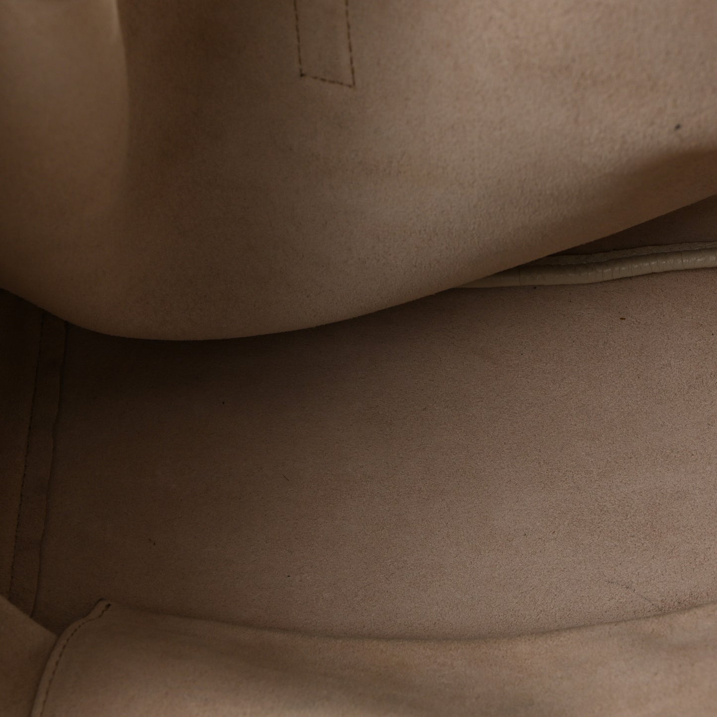 Grained Deerskin Bea Tote Blanc Vintage