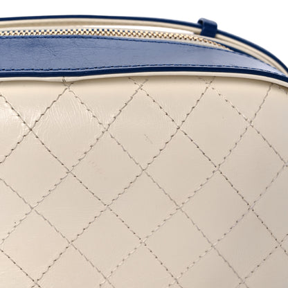 Chanel Aged Calfskin Stitched Bag Blue Light Beige 11 of 12